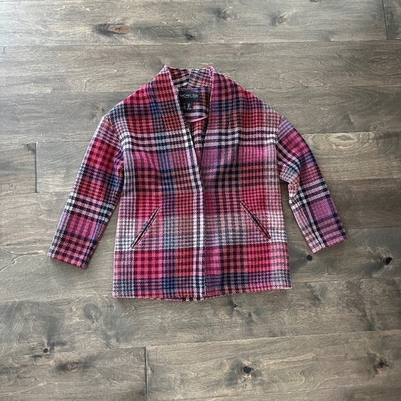 Rachel Zoe Jackets & Blazers - Rachel Zoe Pink Plaid Jacket (36% WOOL)